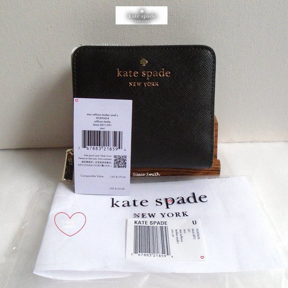 ♠️ Kate Spade ♠️ Staci Small Black Zip Around Wallet🌸 - Picture 1 of 7